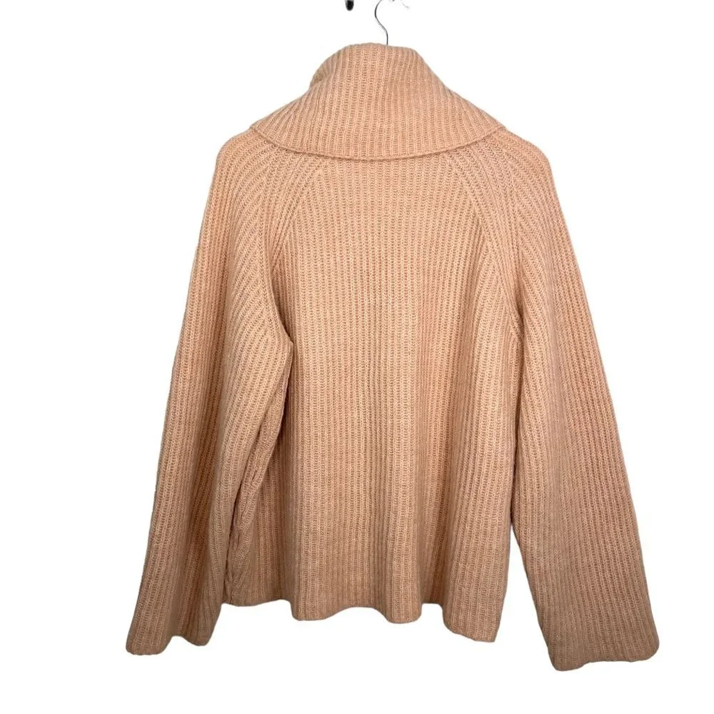 Point‎ Sur J. Crew wool blend Ribbed Turtle Neck Sweater Pullover Sz XL